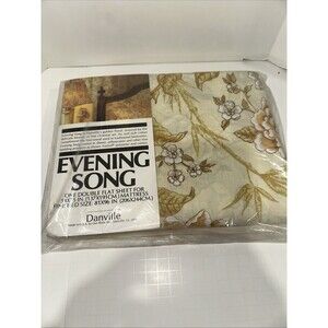 Danville Evening Song Double Flat Sheet NIP - Vintage